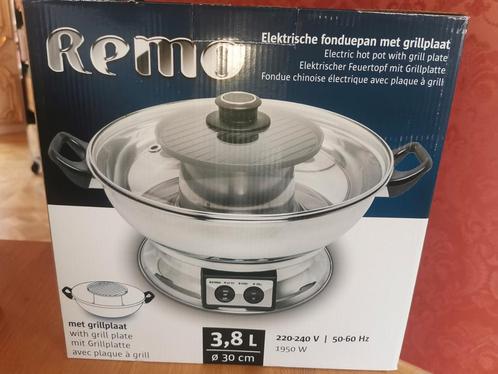 Elektrische fonduepan met grillplaat - Hotpot, Elektronische apparatuur, Gourmetstellen, Zo goed als nieuw, Ophalen of Verzenden