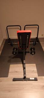 Ijzer gewichten materiaal, Sport en Fitness, Ophalen, Benen, Gebruikt, Krachtstation