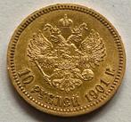 Gouden 10 Roebel 1901, Nicholas II , Rusland, Rusland, Goud, Ophalen of Verzenden, Losse munt