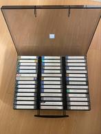 Drie koffers met cassettebandjes, Cd's en Dvd's, Ophalen, Zo goed als nieuw, Origineel, Met bewaardoos, rek of koffer