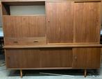 Vintage Mid Century highboard buffetkast, Huis en Inrichting, Ophalen, 100 tot 150 cm, 150 tot 200 cm, Zo goed als nieuw