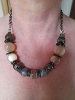 Collier de cou pour femme avec fausses perles, Avec pendentif, Synthétique, Beige, Utilisé