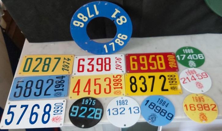 bootplaten/taksplaten/ booiplaat 13 stuks, Hobby en Vrije tijd, Spaarzegeltjes, Ophalen of Verzenden