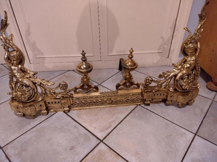 Ensemble de cheminée en bronze « copie unique », Antiquités & Art, Antiquités | Bronze & Cuivre, Bronze, Enlèvement