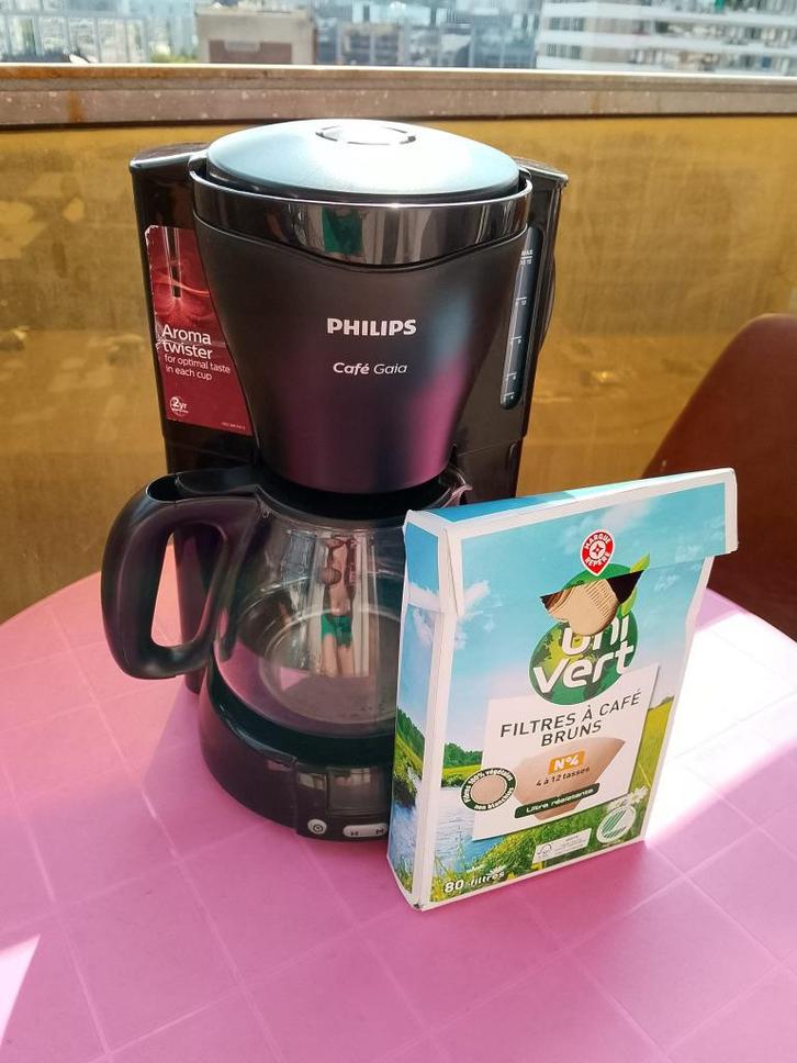 KOFFIEMACHINE KOFFIEZETAPPARAAT Philips Café Gaia hd 7567, Elektronische apparatuur, Koffiezetapparaten, Gebruikt, Gemalen koffie