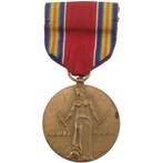 Médaille de la victoire américaine, Armée de terre, Enlèvement ou Envoi, Ruban, Médaille ou Ailes