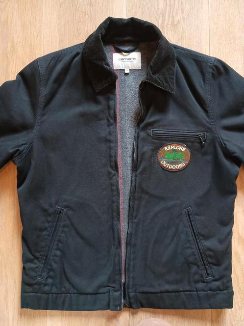 Carhartt Detroit Jacket (XS/S) met gestreepte voering, Kleding | Heren, Jassen | Zomer, Zo goed als nieuw, Maat 46 (S) of kleiner
