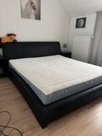 Tweepersoonsbed, Huis en Inrichting, Slaapkamer | Boxsprings, Ophalen, Gebruikt, Zwart, Tweepersoons