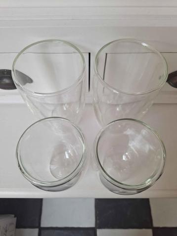 dubbelwandige thee- en koffieglazen beschikbaar voor biedingen