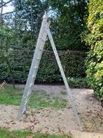 Professionele 3-delige aluminium ladder 10x3 van Centrum BV, Doe-het-zelf en Bouw, Ladder, Gebruikt, 4 meter of meer, Ophalen