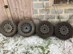 4 pneus hiver Michelin sur jantes tole avec enjoliveurs, Autos : Pièces & Accessoires, Enlèvement, Pneus hiver, Pneu(s)