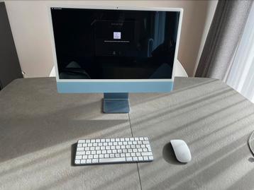 Apple iMac 24” blauw, 256 GB SSD, 8 GB RAM