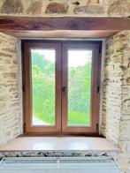 x1 Chassis PVC démonté couleur chêne, Double vitrage, 120 à 160 cm, Comme neuf, Fenêtre de façade ou Vitre