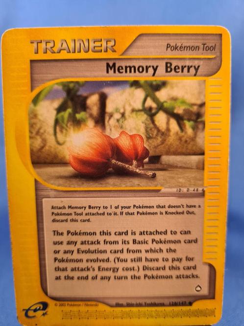 Memory Berry 128/147 - Aquapolis, Hobby en Vrije tijd, Verzamelkaartspellen | Pokémon, Gebruikt, Verzenden