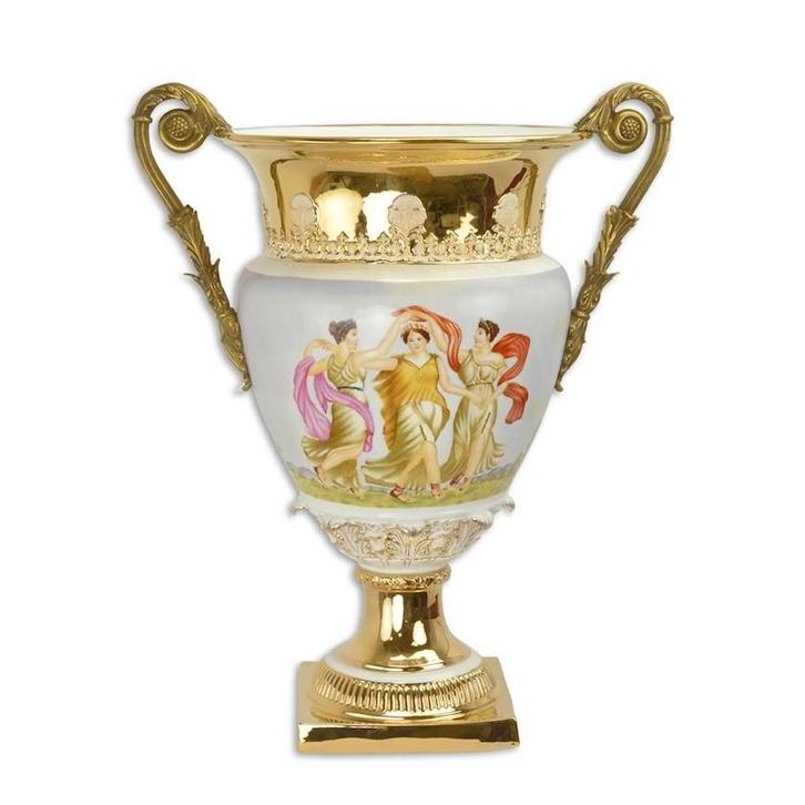 Porseleinen Urn met Twee Handvatten en Bronzen Monturen, Antiek en Kunst, Antiek | Porselein, Verzenden