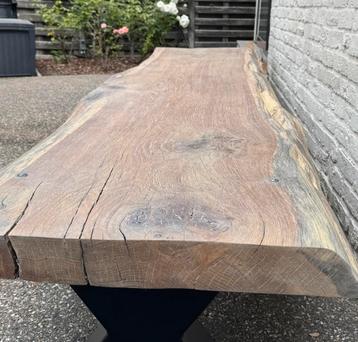 Tuinbank amerikaanse eik L:2m90 B: 70cm dikte :6cm beschikbaar voor biedingen