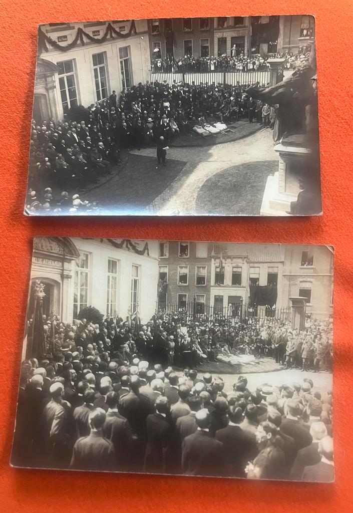 Originele foto’s 1920 onthulling standbeeld Pro Patria Gent, Verzamelen, Foto's en Prenten, Gebruikt, Foto, Ophalen of Verzenden