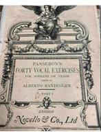 Carnet Panserons, quarante ans soprano et ténor vocaux, 1924, Antiquités & Art, Enlèvement ou Envoi