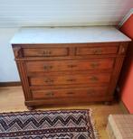 Eikenhouten dressoir met wit marmer, Huis en Inrichting, Ophalen, Gebruikt, Eikenhout