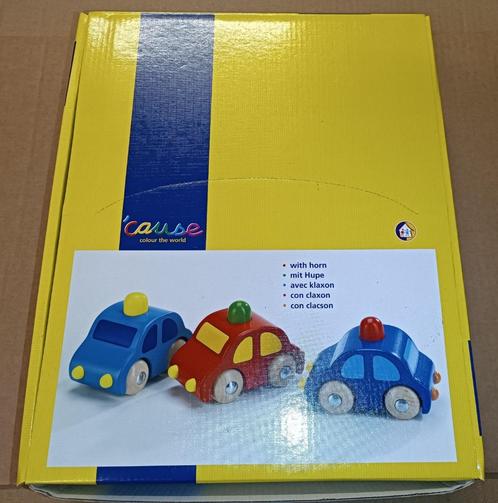 NIEUW Lot Cause (Goki) Houten Voertuig met Toeter (7st), Kinderen en Baby's, Speelgoed | Houten speelgoed, Nieuw, Overige typen