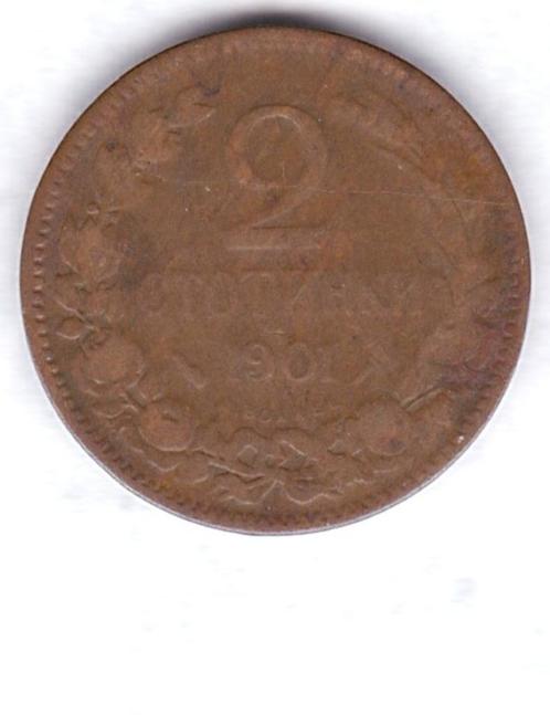 Munteenheid: Bulgarije: 2 stotinka 1901, Postzegels en Munten, Munten | Europa | Niet-Euromunten, Losse munt, Bulgarije, Ophalen of Verzenden