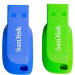 2 SanDisk Cruzer Blade 16 GB USB-sticks met 3 kleuren of per, Verzenden, Nieuw, SanDisk, 16 GB