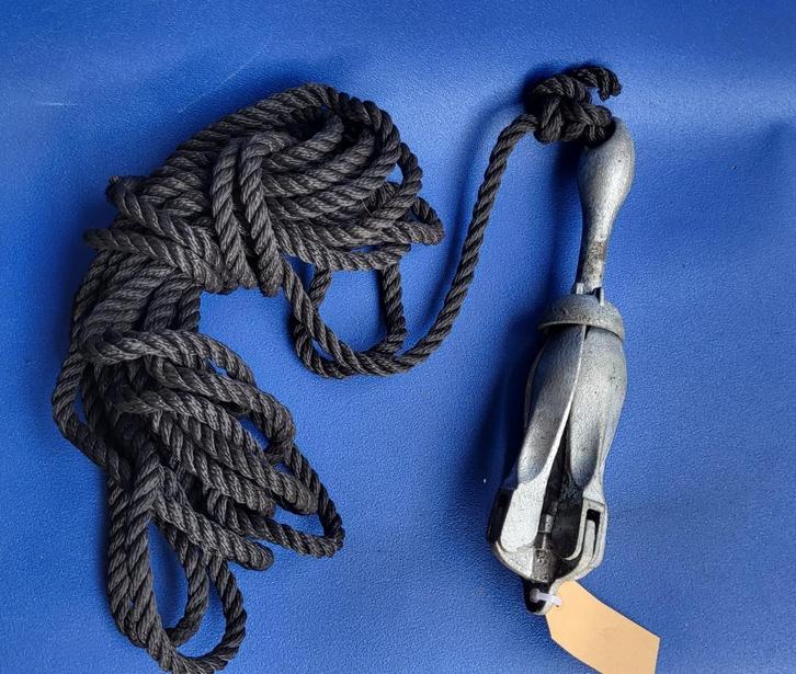 Anker paraplu anker 1.5 kg met +/- 10m lijn, Watersport en Boten, Bootonderdelen, Gebruikt, Ankeren en Afmeren, Ophalen of Verzenden