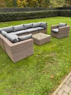 Loungeset, Tuin en Terras, Tuinsets en Loungesets, Ophalen, Rotan, Bank, Zo goed als nieuw
