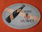 oud reclamebord  cidre ruwet jaar 1954, Ophalen of Verzenden, Gebruikt, Reclamebord