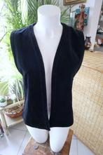 bijzonder zwart open gilet, Maat 38/40 (M), Zwart, Modell Edmond Corty, Ophalen of Verzenden