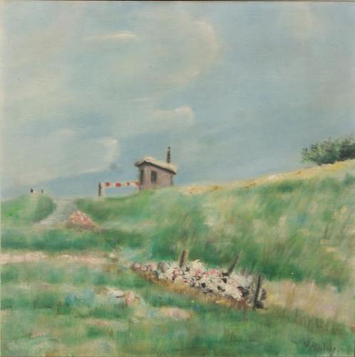 Victor Abeloos (1881-1965): Landschap (O/D, 51 x 51 cm), Antiek en Kunst, Kunst | Schilderijen | Klassiek, Verzenden