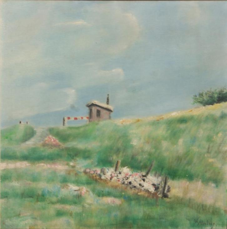Victor Abeloos (1881-1965): Landschap (O/D, 51 x 51 cm), Antiek en Kunst, Kunst | Schilderijen | Klassiek, Verzenden