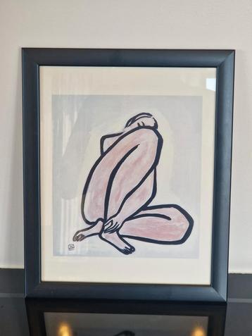 Nude , by Sanyu , offset print in kader om te zetten hangen 