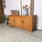 Antieke landelijke dressoir in bleke eik L 162 H 76 D 52, Huis en Inrichting, Ophalen, 150 tot 200 cm, Eikenhout, 50 tot 75 cm