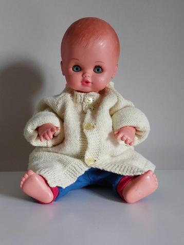 Vintage jongenspop L 35 cm Sebino TG Italy 1978, Enlèvement, Comme neuf, Poupée