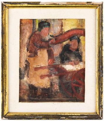 Jules Jacques Boulez (1889–1960) Mooi schilderij op paneel beschikbaar voor biedingen