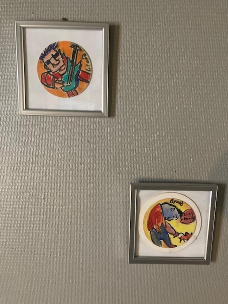 herman brood bierviltjes 1+1 gratis, Antiquités & Art, Art | Dessins & Photographie, Enlèvement