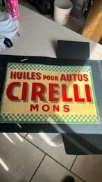 Blikken bord Cirelli motoroliën 1937 Mons, Ophalen, Reclamebord