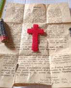 1914   croix rouge en feutre de sainte Camille de Lellis, Ophalen of Verzenden, Gebruikt, Overige typen, Christendom | Katholiek