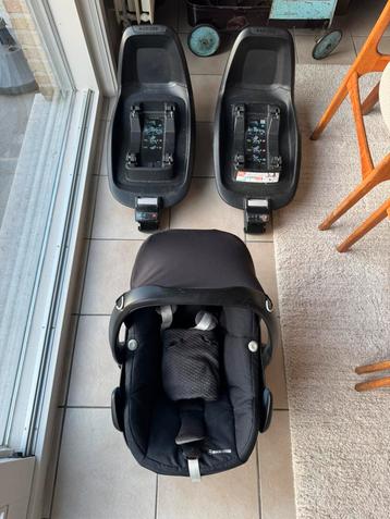 Maxi Cosi set: Pebble + hoes + 2wayfix + familyfix i-size, Enlèvement, Utilisé, Maxi-Cosi, Isofix
