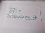 870 Blokken van 4, Ophalen of Verzenden