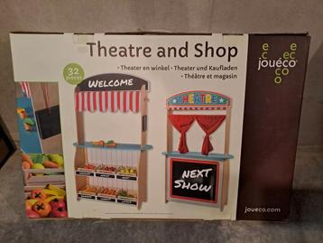 Jouéco Houten theater en winkel 2 in 1 beschikbaar voor biedingen