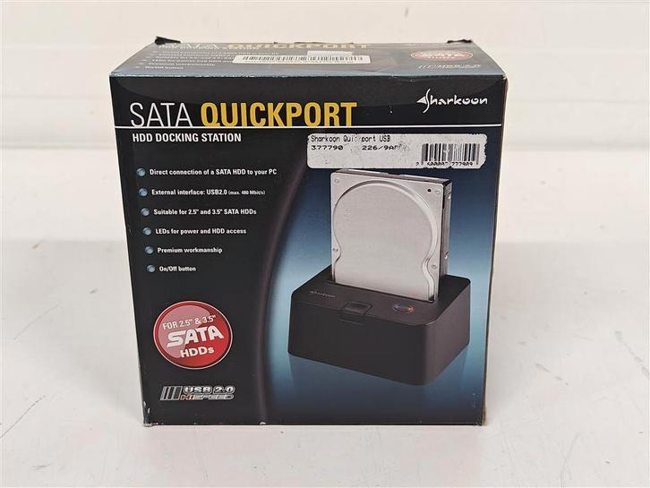 A6670. Sharkoon Sata Quickport HDD Docking Station, Computers en Software, Dockingstations, Gebruikt, Docking station, Ophalen of Verzenden