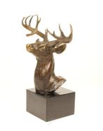Prachtig Bronzen Beeld van een Hertenhoofd GRATIS LEVERING, Antiek en Kunst, Verzenden, Brons
