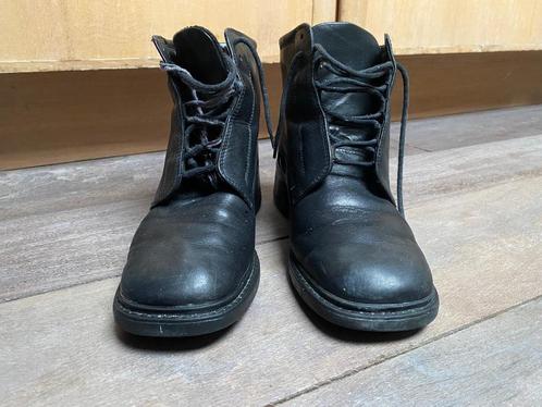 Made in Italy zeer goede zwarte leren enkellaarzen 39, Kleding | Dames, Schoenen, Gedragen, Lage of Enkellaarzen, Zwart, Verzenden