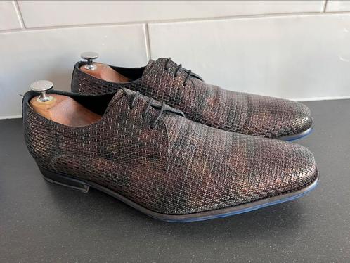 Floris van Bommel herenschoenen maat 9 / 43 H als nieuw, Kleding | Heren, Schoenen, Zo goed als nieuw, Veterschoenen, Bruin, Ophalen of Verzenden