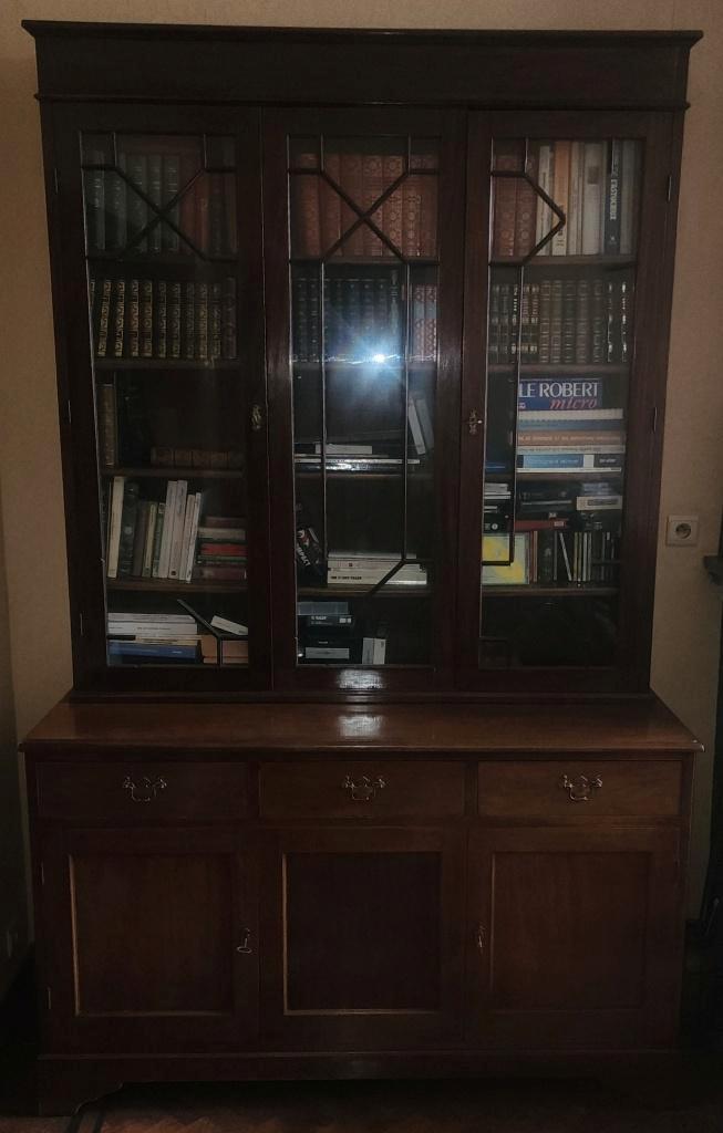 Mahoniehouten boekenkast in Engelse stijl, Antiek en Kunst, Antiek | Meubels | Kasten, Ophalen