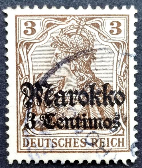 DR: Auslandspostamt Marokko 1911, Postzegels en Munten, Postzegels | Europa | Duitsland, Gestempeld, Overige periodes, Ophalen of Verzenden