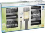 Solarlamp RVS Glas Antraciet 3 stuks led verlichting, Tuin en Terras, Zonne-energie, Licht-donker-sensor, Minder dan 50 watt, Overige typen