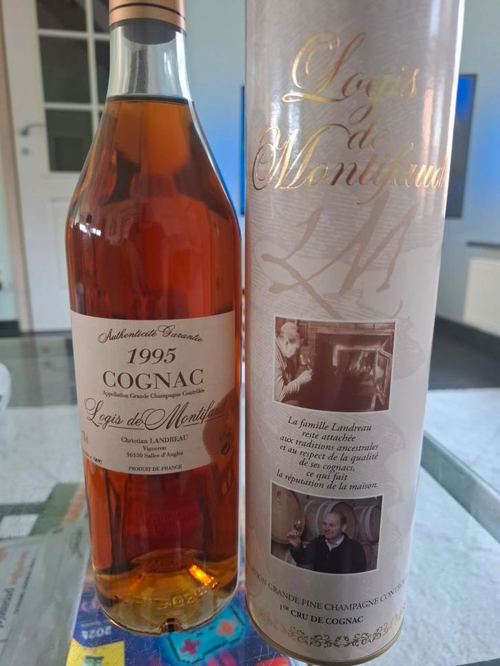 Cognac Millesime 1995 grande champagne, Verzamelen, Wijnen, Nieuw, Overige typen, Frankrijk, Vol, Ophalen of Verzenden